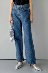 Polka Denim Pantolon