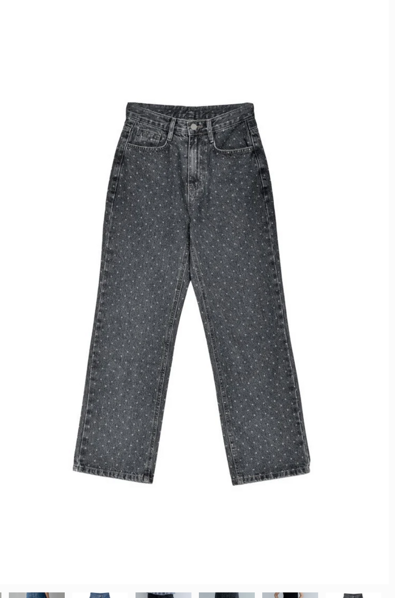 Polka Denim Pantolon